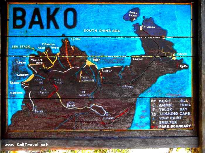 bako_national_park_map_sarawak_borneo