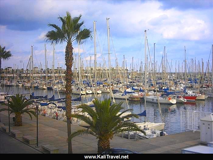 Yachts in the leisure harbour.