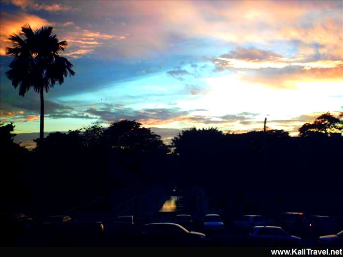 Colombo city sunset view from Independence Square.