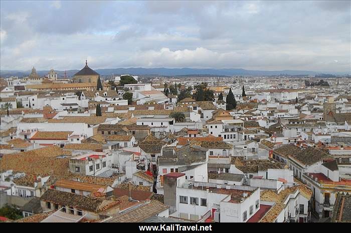 View over the old town to Córdoba Mosque-Cathedral.