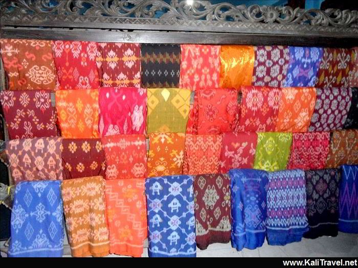 Colourful woven lombok fabrics.