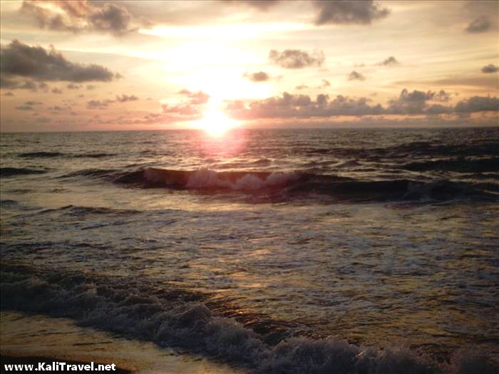 Sri Lanka sunset over the Indian Ocean from Negombo beach.