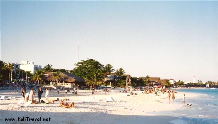 Playa Del Carmen beach on the Riviera Maya.