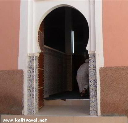 Entrance to a mosque in Marrakesh medina.