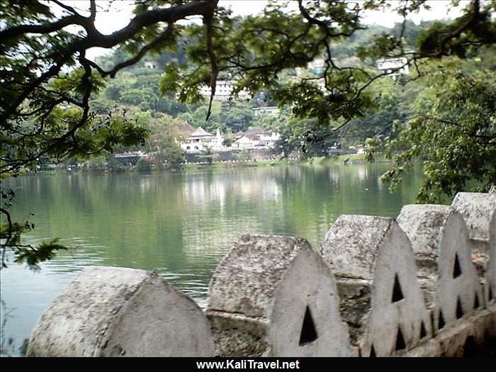 View over Kandy Lake.