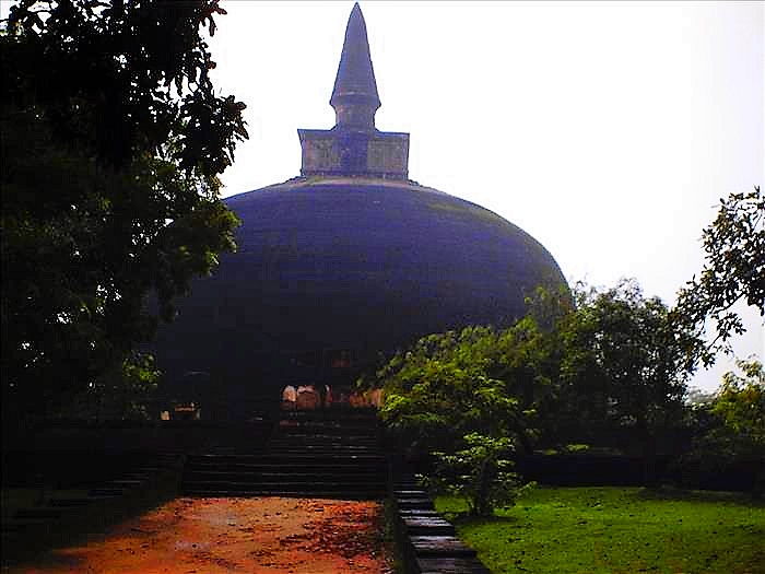 Dome-shaped temple at Polonnaruwa.