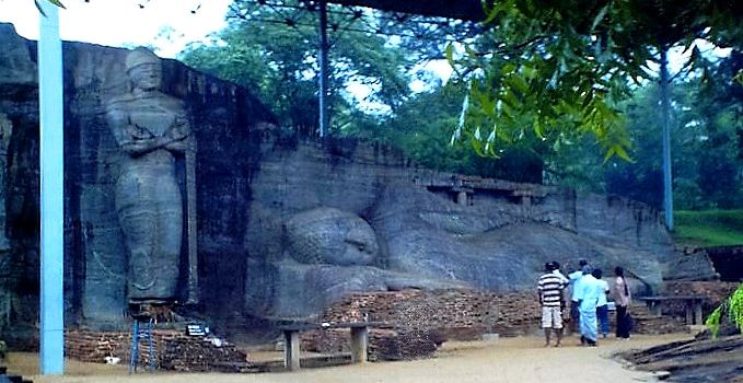 Enormous Polonnaruwa reclining Buddha.