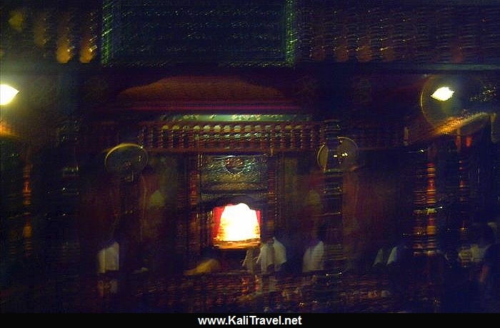 Holy casket inside Temple of the Sacred Tooth Relic in Kandy.