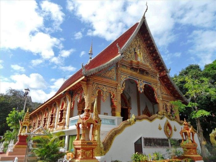 The ornate Wat Sri Soda Temple near Chiang Mai in Thailand.