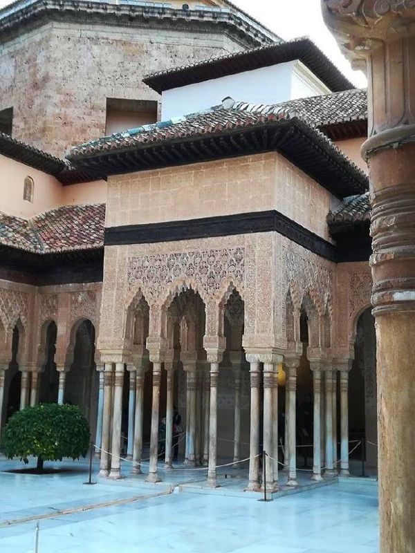 Archways of the Alhambra Palace in Granada, Spain