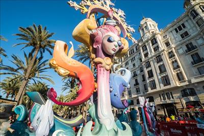 San Juan bonfire night 'hogueras' effigy in Alicante.