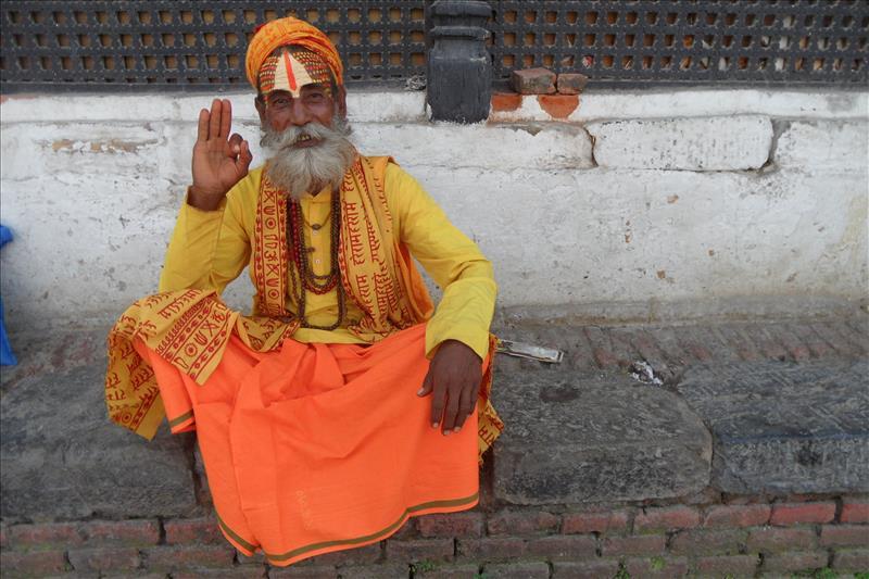 Baba hermit at Pashupatinath temple in Kathmandu.