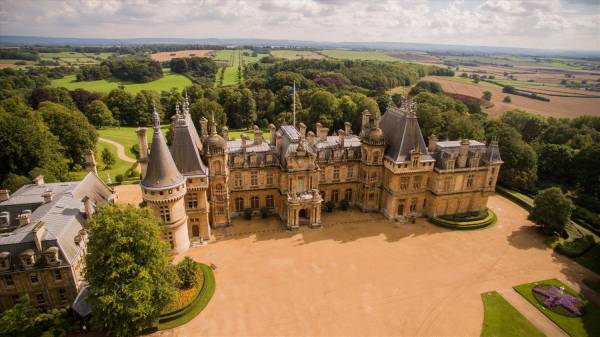 North Front of Waddesdon Manor in the Buckingham countryside is one of the best day trips from London.