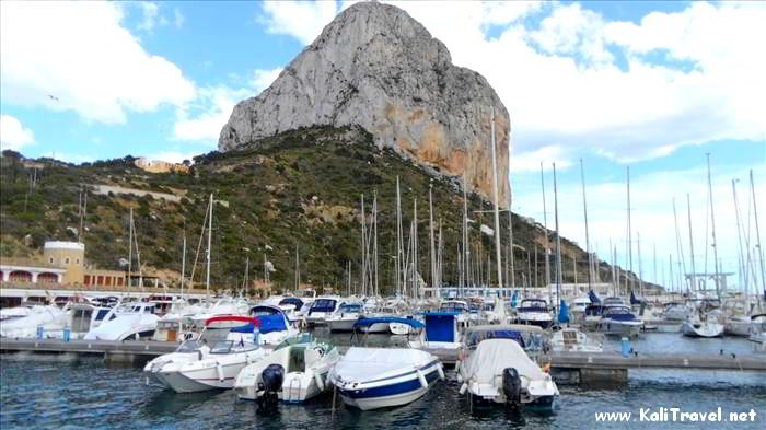 Calpe leisure harbour under the Peñon de Ifach.