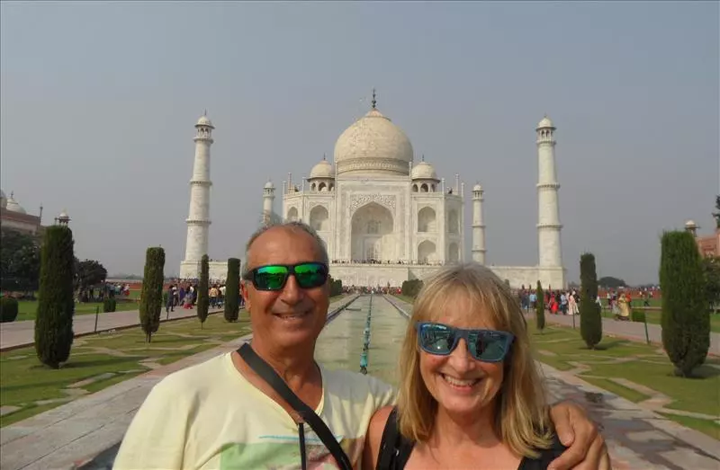 The Taj Majal is a day trip from Delhi.