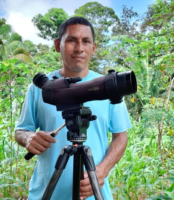 Drake Bay wildlife photographer with his camera.