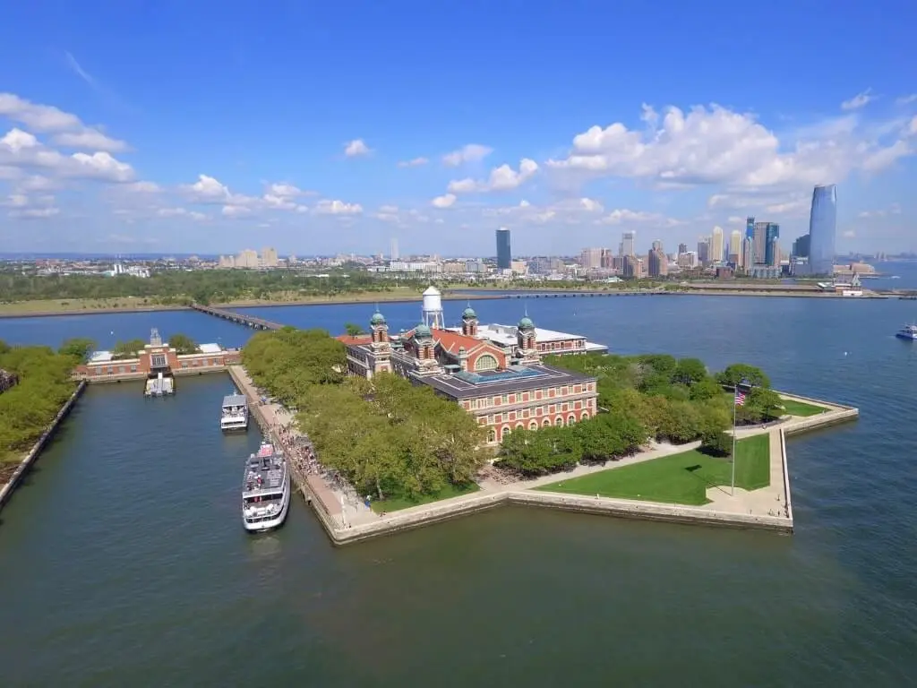 Ellis Island with the National Immigration Museum in New Jersey.