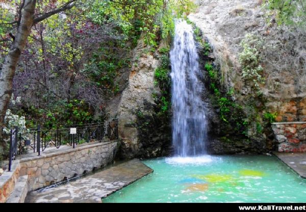 Font de la Favara waterfall in La Nucia, Spain.