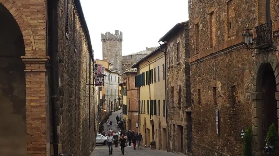 A medieval street in Lucca old town.