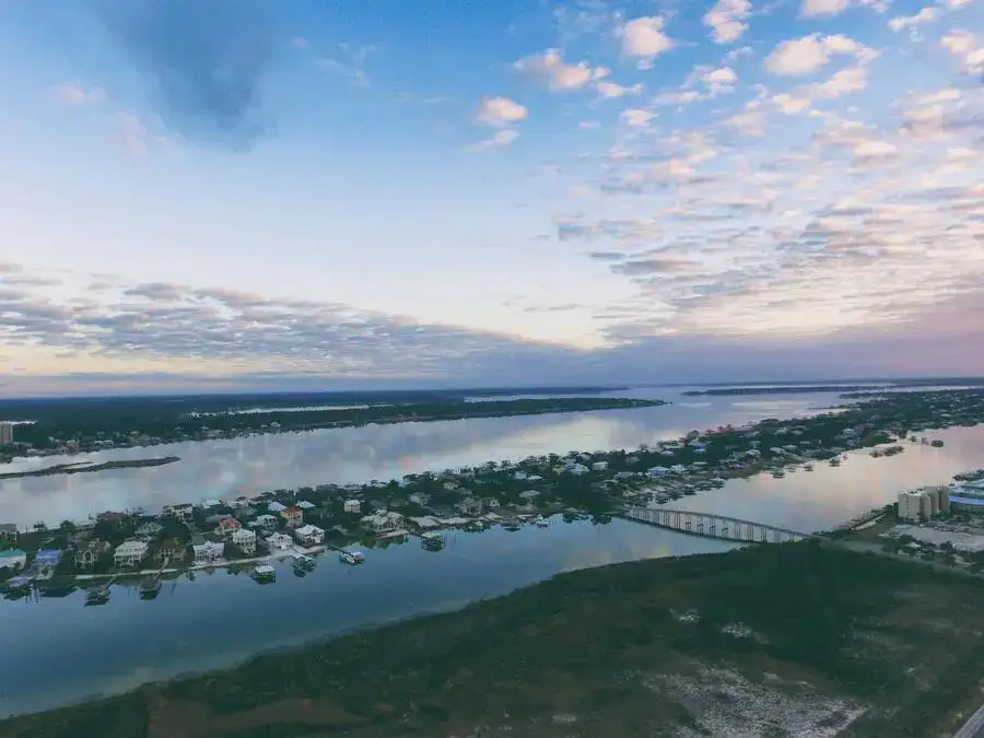 View over the waterways of Orange Beach.