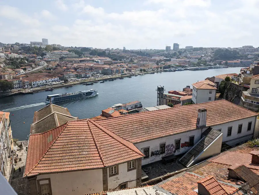 View over River Douro as it passes through Porto.