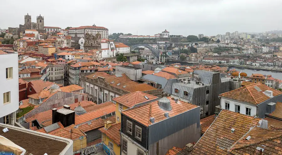 Views over the rooftops of Porto.