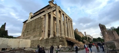 The Temple of Antoninus and Faustina in the Roman Forum.