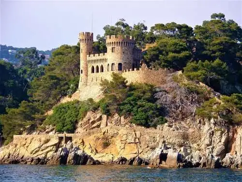 Blanes castle by the sea on a Costa Brava road trip.