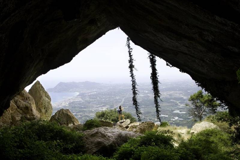 Views from El Forat tunnel on the Sierra Bernia walk.