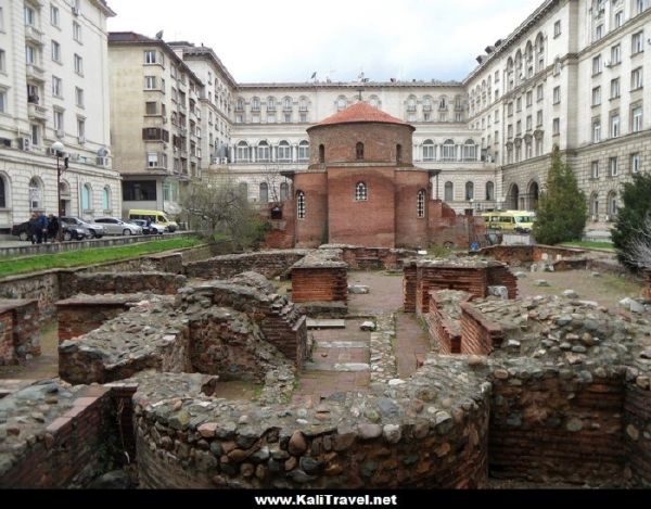 St George Rotunda Church with the ruins of Serdika, Sofia