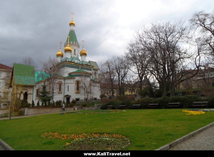 Gardens in front of the Russian Church, Sofia