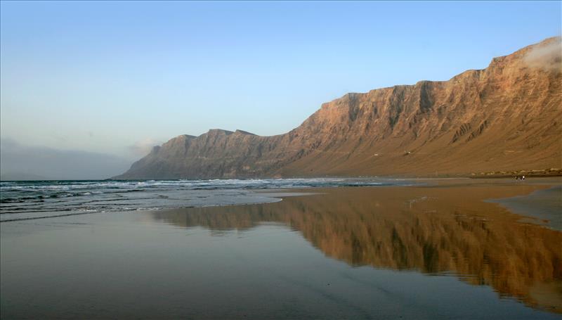 Caleta de Famara bay and cliffs, Lanzarote.