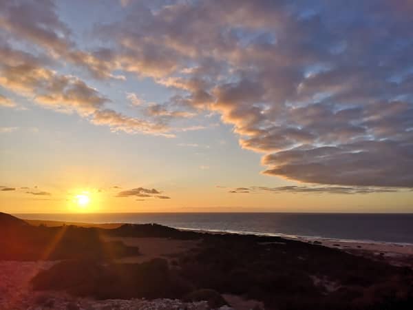 Sunrise over the Australian plain.