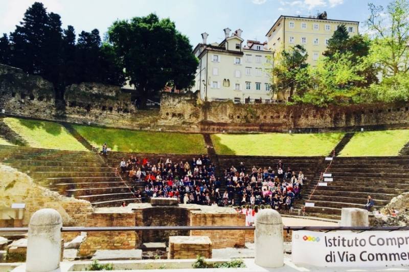 Roman theatre in Trieste, Italy.