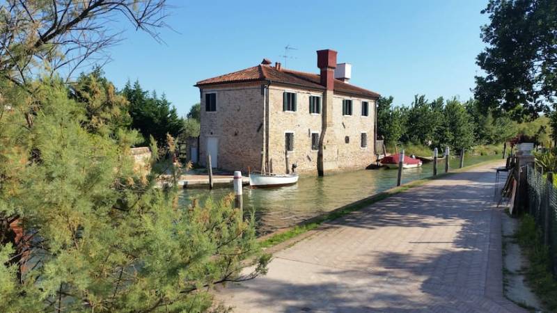 Venezia Villa beside the canal on Torcello Island in the Venetian Lagoon.