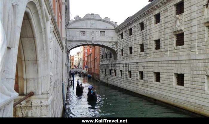 Bridge of Sighs by Doge's Palace in Venice, Italy