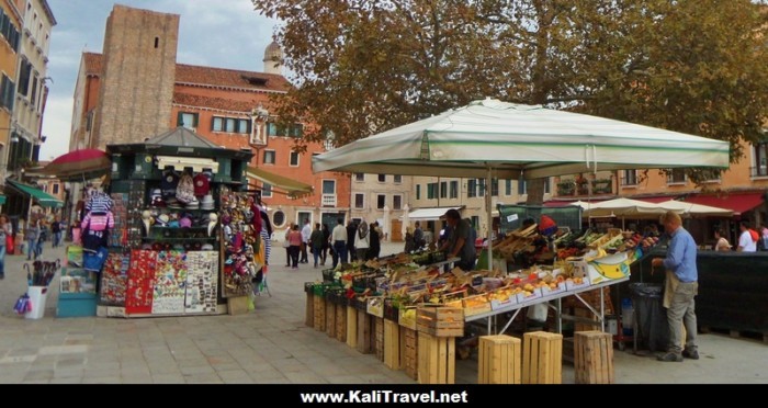 Fruit stall in Campo Santa Margherita Square, Dorsoduro District, Venice