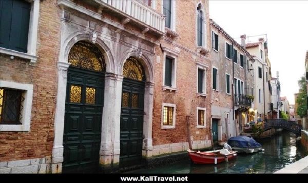 Traditional Venetian mansion beside a canal