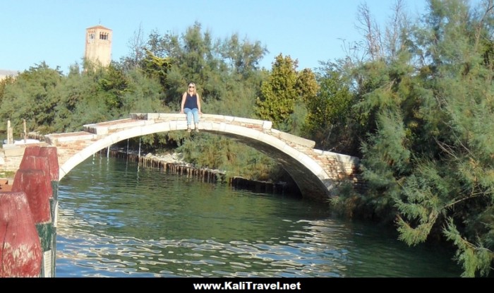 The Devil's Bridge over the canal in Torcello Island, Venice Lagoon