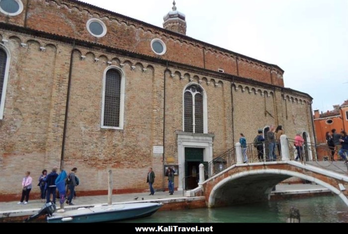 San Pietro Martire Church beside the canal on Murano Island, Venice Lagoon