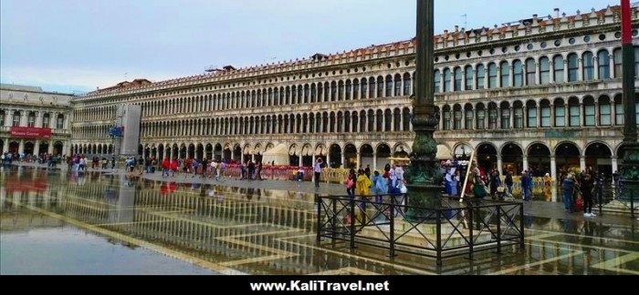 Waters rising in Piazza San Marco, Venice