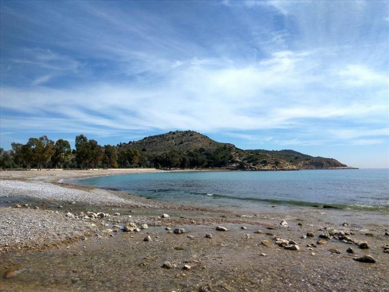 Unspoilt Torres Beach in Villajoyosa, Costa Blanca.