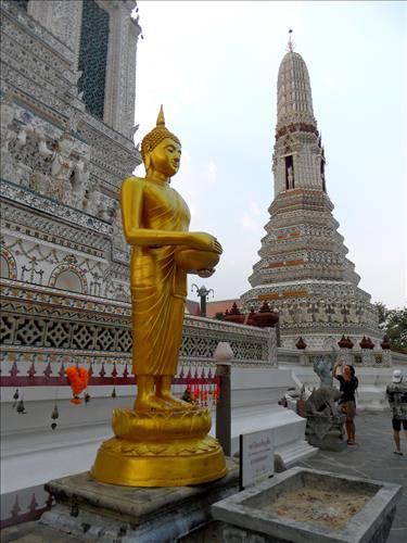 Wat Arun Prangs, Buddha image in the temple, Bangkok.