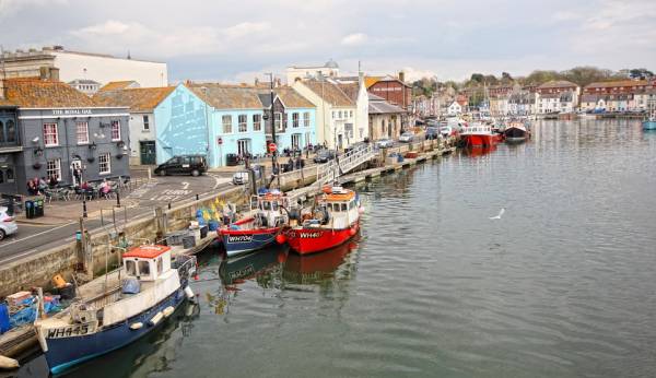 Fishing boats in Weymouth Harbour.